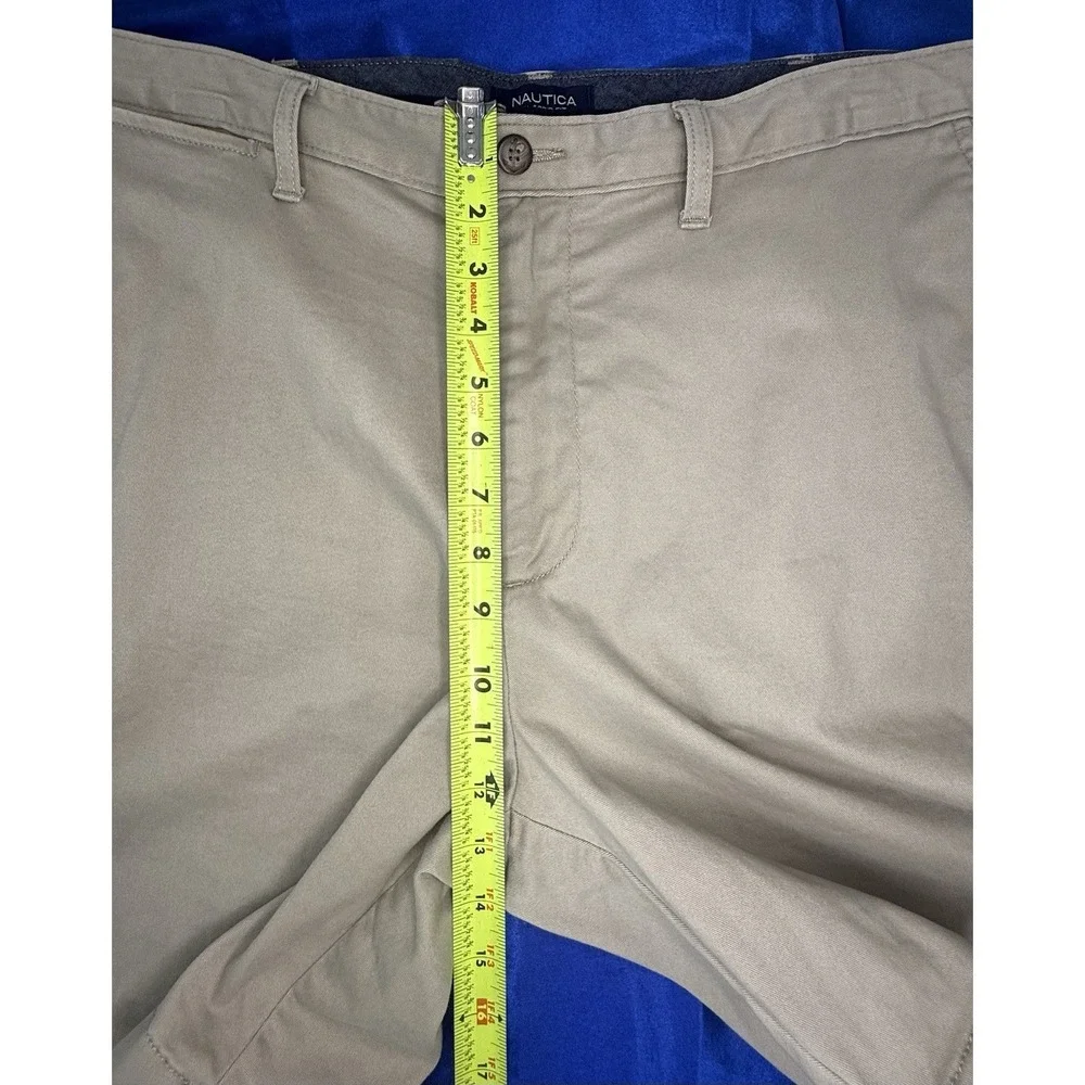 Nautica Flex Men's 40 Classic Fit Shorts Chino 40 Khaki Tan - 8